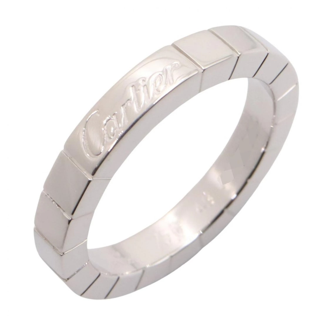 CARTIER LANIERE RING 18KWG WHITE GOLD: CARTIER Laniere Ring 18KWG White Gold Brand: CARTIER Type/Style: Ring Material: K18WG?White Gold?, Color: Silver Size: US size 4.75 Accessories: None Accessories Notice: When purchasing pre-owned