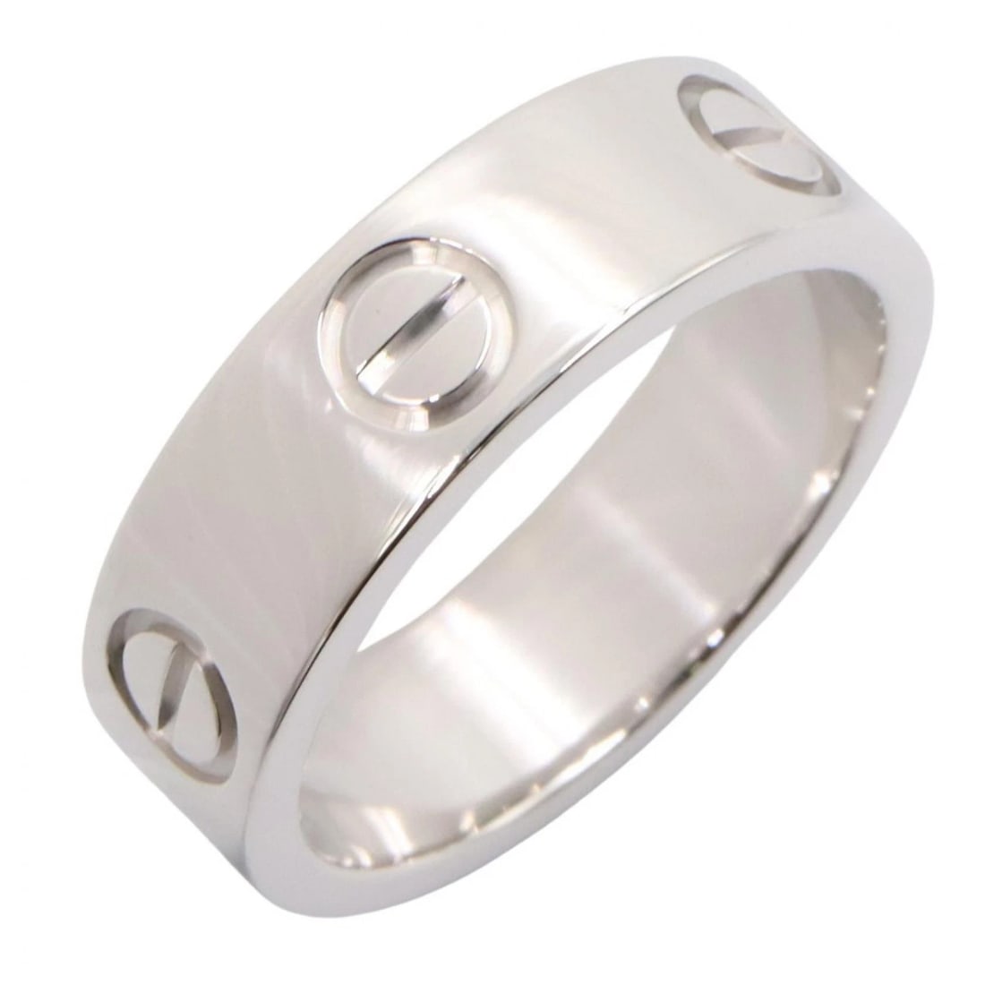CARTIER LOVE RING 18KWG WHITE GOLD: CARTIER Love Ring 18KWG White Gold Brand: CARTIER Type/Style: Ring Material: K18WG?White Gold?, Color: Silver Size: US size 5.5 Accessories: None Accessories Notice: When purchasing pre-owned goods,