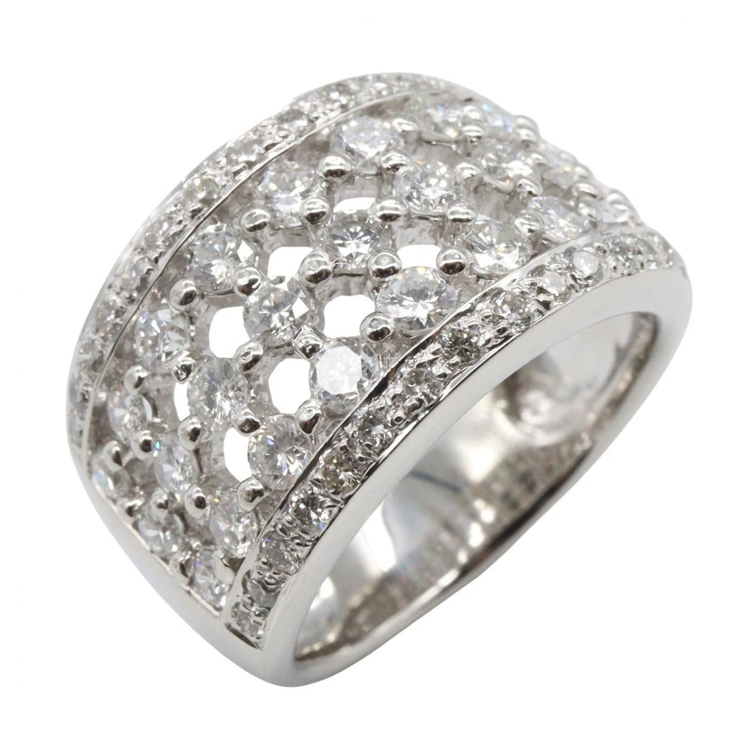 JEWELRY DIAMOND RING PT900 PLATINUM: JEWELRY Diamond Ring Pt900 Platinum Brand: JEWELRY Type/Style: Ring Material: Pt900 Platinum, Color: Silver Size: US size 6 Accessories: None Accessories Notice: When purchasing pre-owned