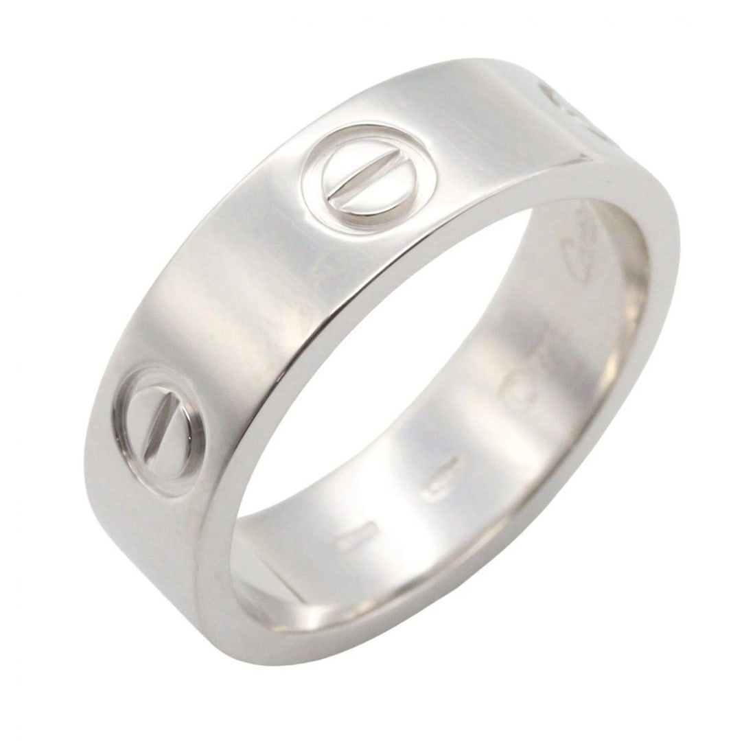 CARTIER LOVE RING 18KWG WHITE GOLD: CARTIER Love Ring 18KWG White Gold Brand: CARTIER Type/Style: Ring Material: K18WG?White Gold?, Color: Silver Size: US size 8.75 Accessories: None Accessories Notice: When purchasing pre-owned goods,