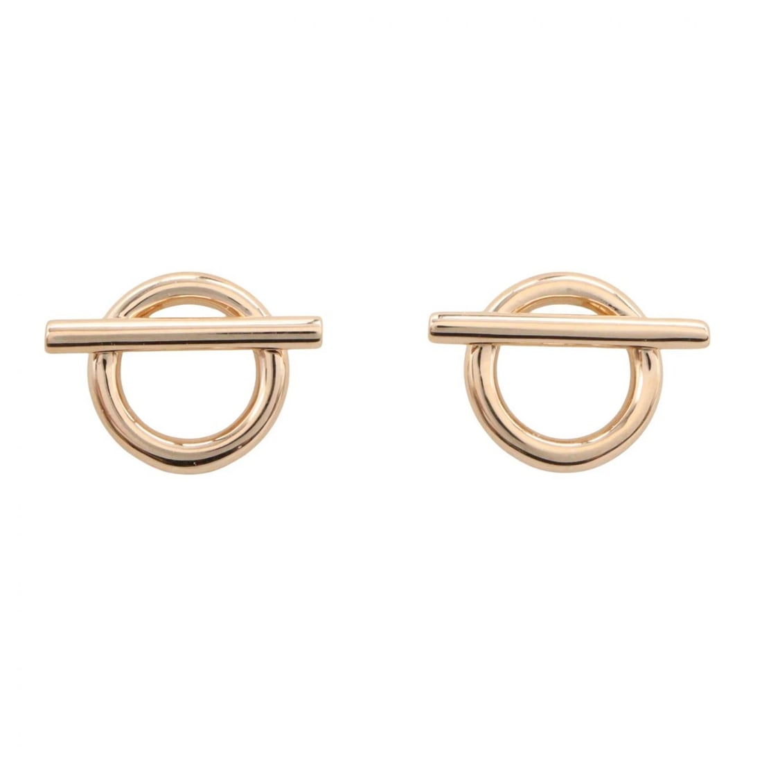 HERMES FINESSE PIERCED EARRINGS: HERMES Finesse Pierced Earrings Brand: HERMES Type/Style: Pierced earrings Material: K18PG?Rose Gold?, Color: Gold Size: Size 8mm x 11mm(0.3" x 0.4") Accessories: None Accessories Notice: When