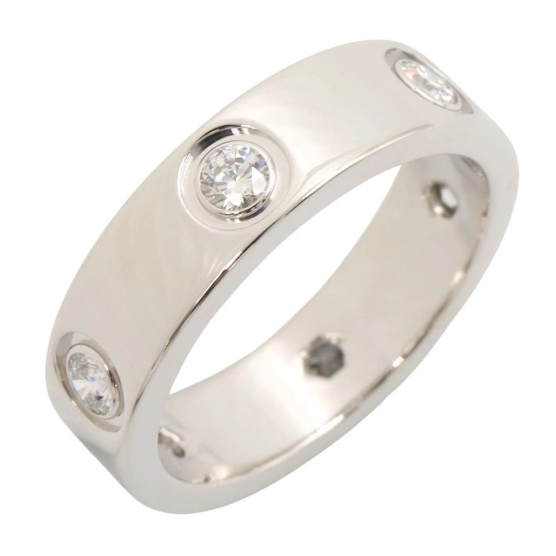 CARTIER LOVE RING 6P DIAMOND 18KWG: CARTIER Love ring 6P Diamond 18KWG Brand: CARTIER Type/Style: Ring Material: K18WG White Gold , Color: Silver Size: US size 6.5 Accessories: None Accessories Notice: When purchasing pre-ow