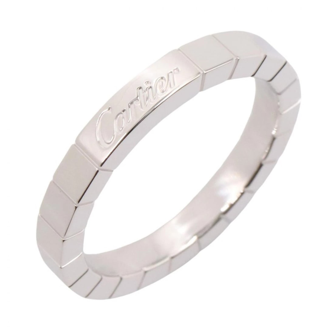 CARTIER LANIERES RING 18KWG WHITE GOLD: CARTIER Lanieres Ring 18KWG White Gold Brand: CARTIER Type/Style: Ring Material: K18WG?White Gold?, Color: Silver Size: US size 8.25 Accessories: None Accessories Notice: When purchasing p