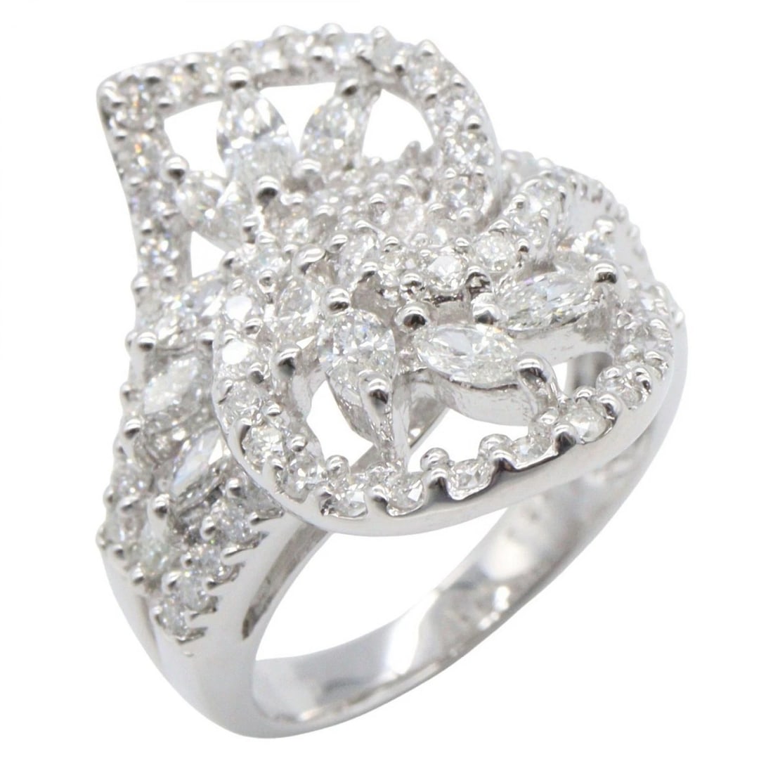 JEWELRY DIAMOND RING 18KWG WHITE GOLD (1 of 4)