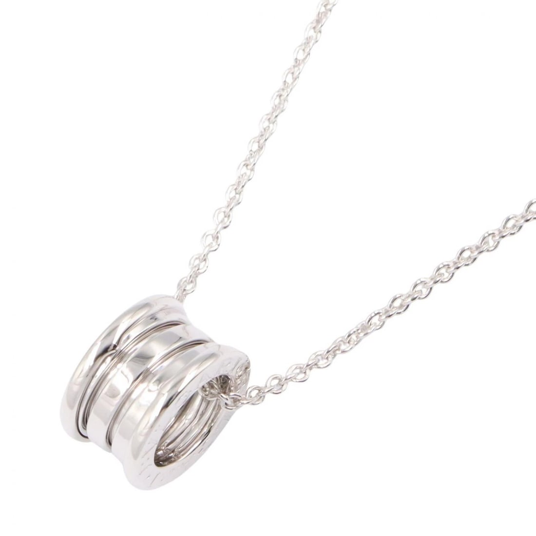 BVLGARI B-ZERO1 NECKLACE PENDANT 18KWG: BVLGARI b-zero1 Necklace Pendant 18KWG Brand: BVLGARI Type/Style: Necklace Material: K18WG?White Gold?, Color: Silver Size: Size Neck rotation?40.5cm(15.9") Motif W?9mm x H?14mm(0.4" x 0.6") Acces