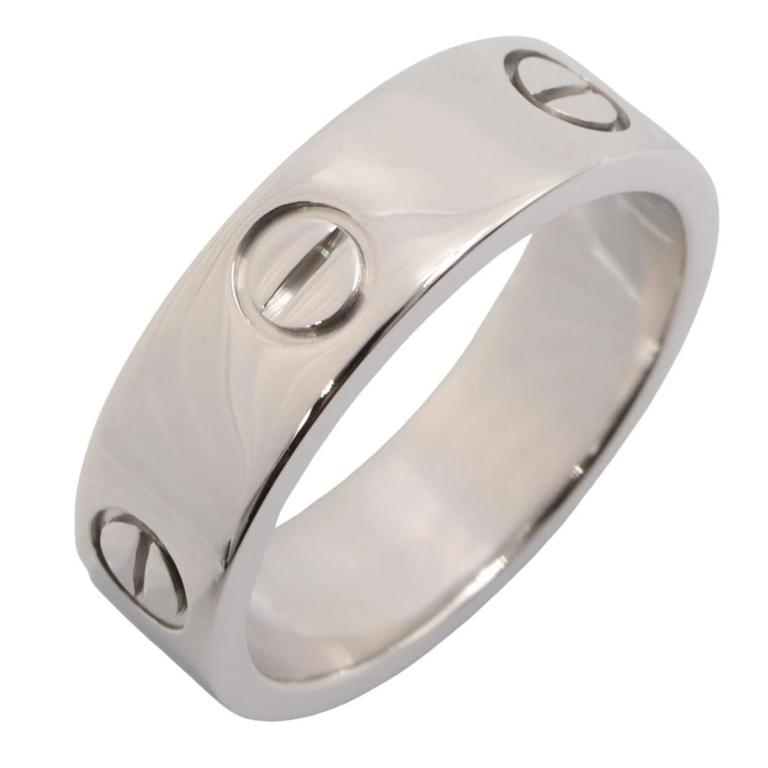 CARTIER LOVE RING 18KWG WHITE GOLD: CARTIER Love Ring 18KWG White Gold Brand: CARTIER Type/Style: Ring Material: K18WG?White Gold?, Color: Silver Size: US size 8 Accessories: None Accessories Notice: When purchasing pre-owned goods,