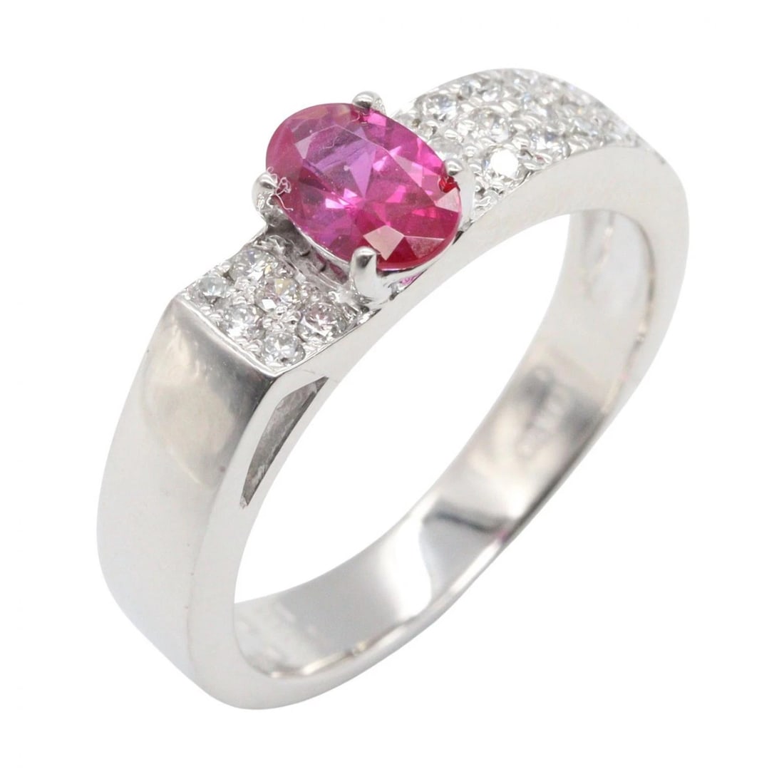 JEWELRY RUBY DIAMOND RING 18KWG (1 of 4)