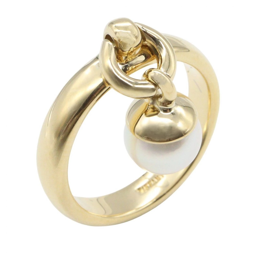 TIFFANY?CO DOOR KNOCK PEARL RING 18KYG (1 of 4)
