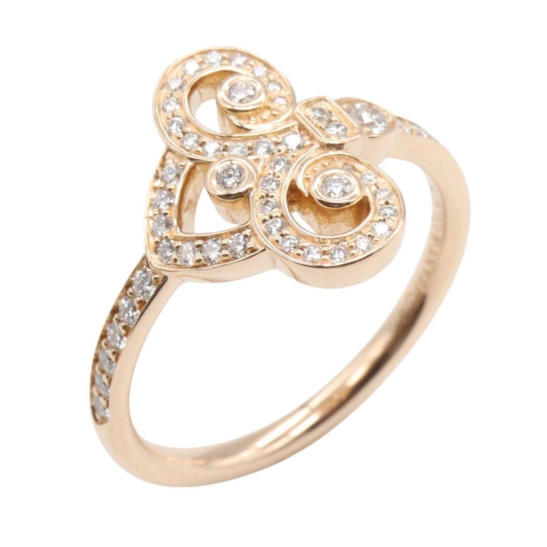 TIFFANY?CO FLEUR DE LIS DIAMOND RING: TIFFANY?CO Fleur de Lis Diamond Ring Brand: TIFFANY?CO Type/Style: Ring Material: K18PG?Rose Gold?, Color: Gold Size: US size 6.5 Accessories: None Accessories Notice: When purchasing pre-owned
