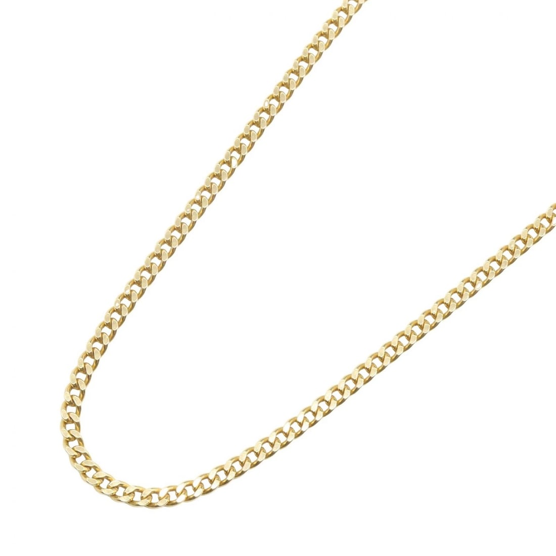 JEWELRY SINGLE 2 SIDE FLAT LINK CHAIN NECKLACE: JEWELRY Single 2 Side Flat Link Chain Necklace Brand: JEWELRY Type/Style: Necklace Material: K18 (Yellow Gold), Color: Gold Size: Size Neck rotation?51cm(20.1") Accessories: None Accessori