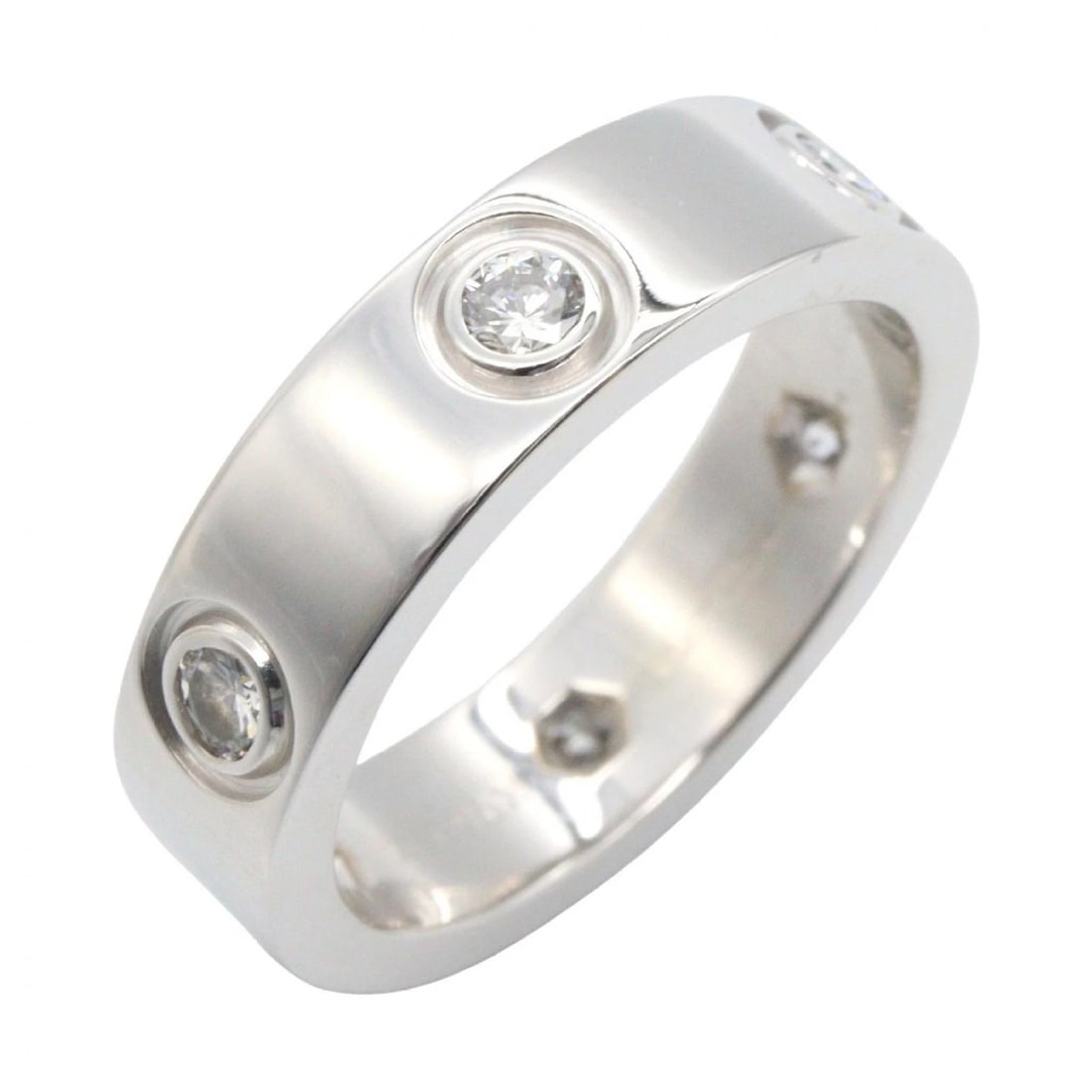 CARTIER LOVE RING 6P DIAMOND 18KWG: CARTIER Love Ring 6P Diamond 18KWG Brand: CARTIER Type/Style: Ring Material: K18WG?White Gold?, Color: Silver Size: US size 5.75 Accessories: None Accessories Notice: When purchasing pre-owned goods,