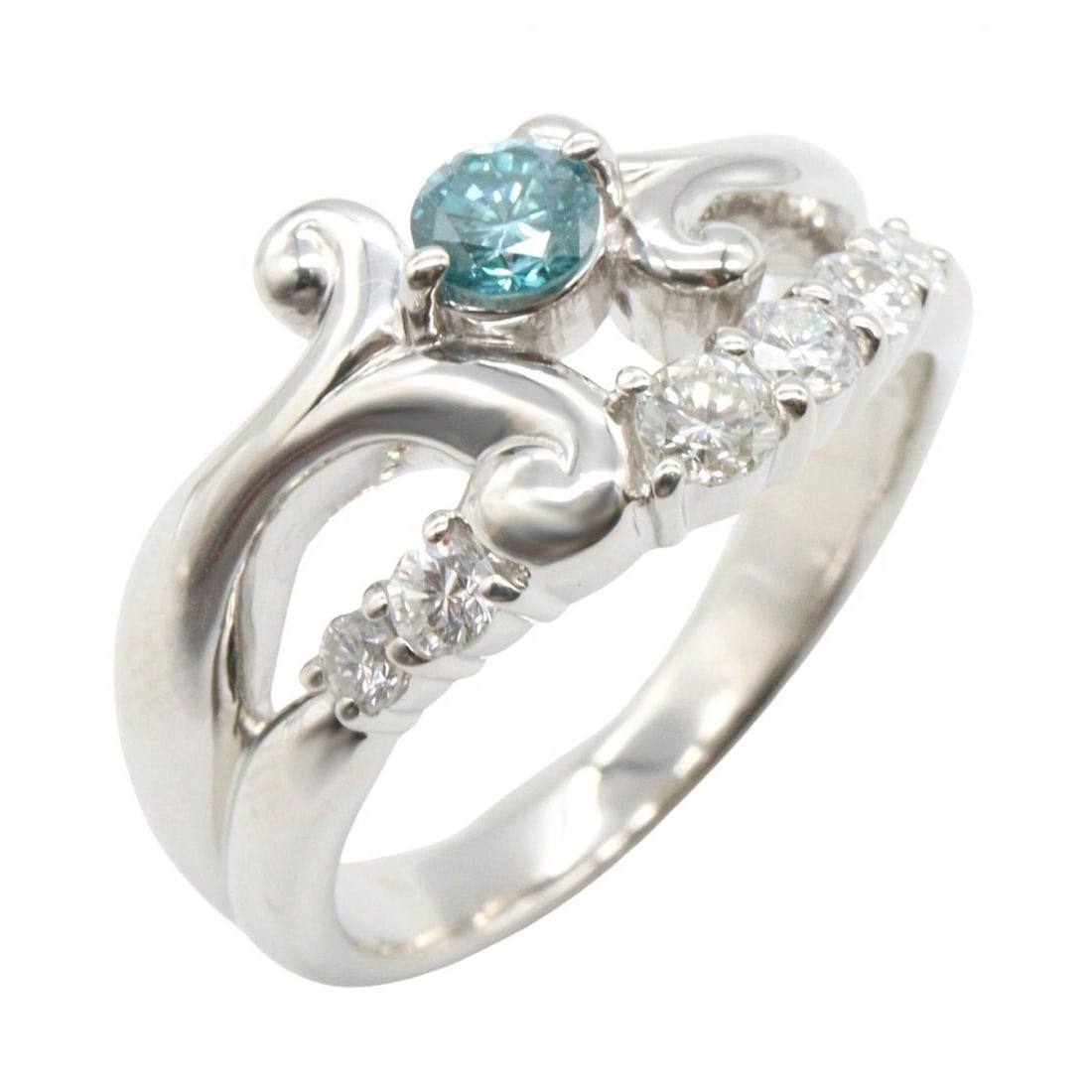 JEWELRY DIAMOND RING PT900 PLATINUM: JEWELRY Diamond Ring Pt900 Platinum Brand: JEWELRY Type/Style: Ring Material: Pt900 Platinum, Color: Silver Size: US size 6 Accessories: None Accessories Notice: When purchasing pre-owned