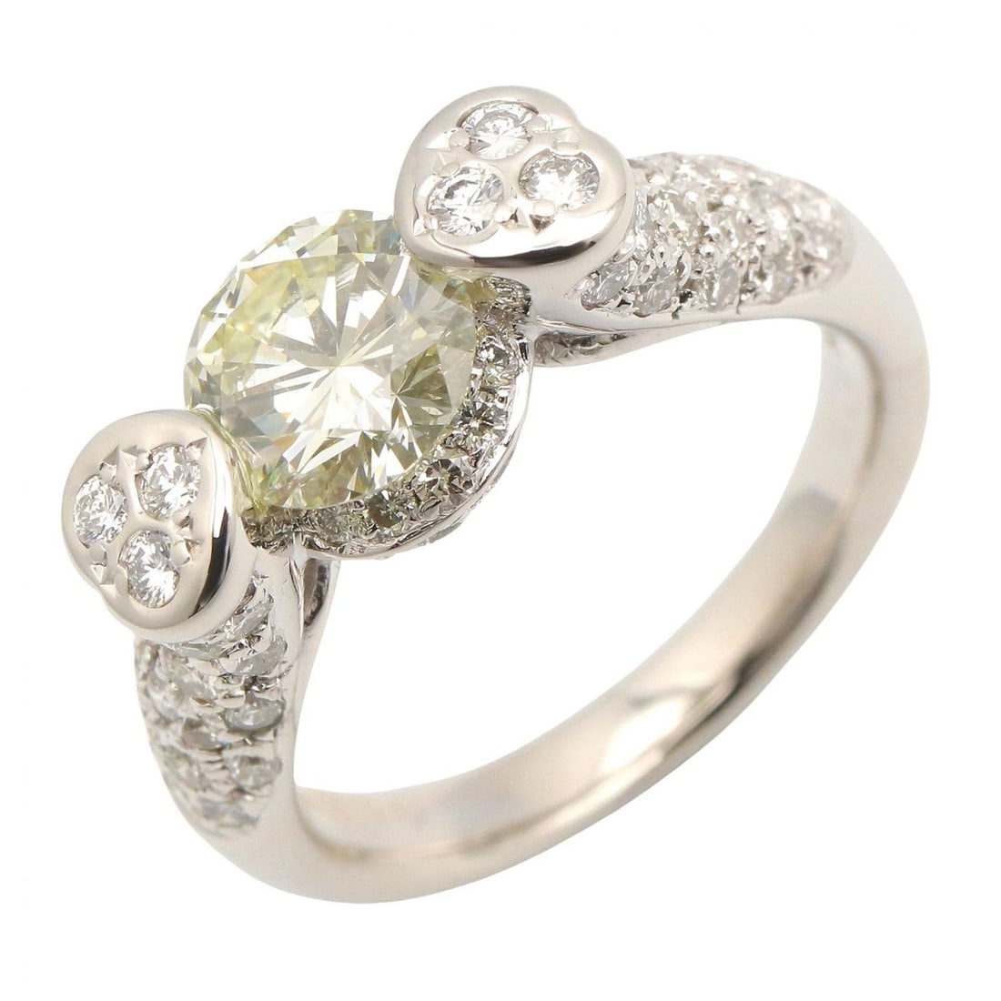 JEWELRY DIAMOND RING PT900 PLATINUM: JEWELRY Diamond Ring Pt900 Platinum Brand: JEWELRY Type/Style: Ring Material: Pt900 Platinum, Color: Silver Size: US size 5.25 Accessories: None Accessories Notice: When purchasing pre-owned goods,