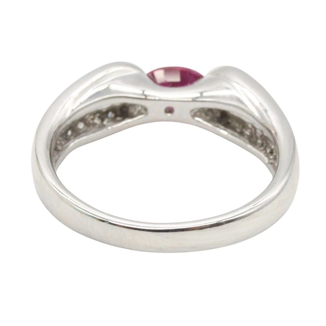 JEWELRY RUBY DIAMOND RING PT900 PLATINUM - 2