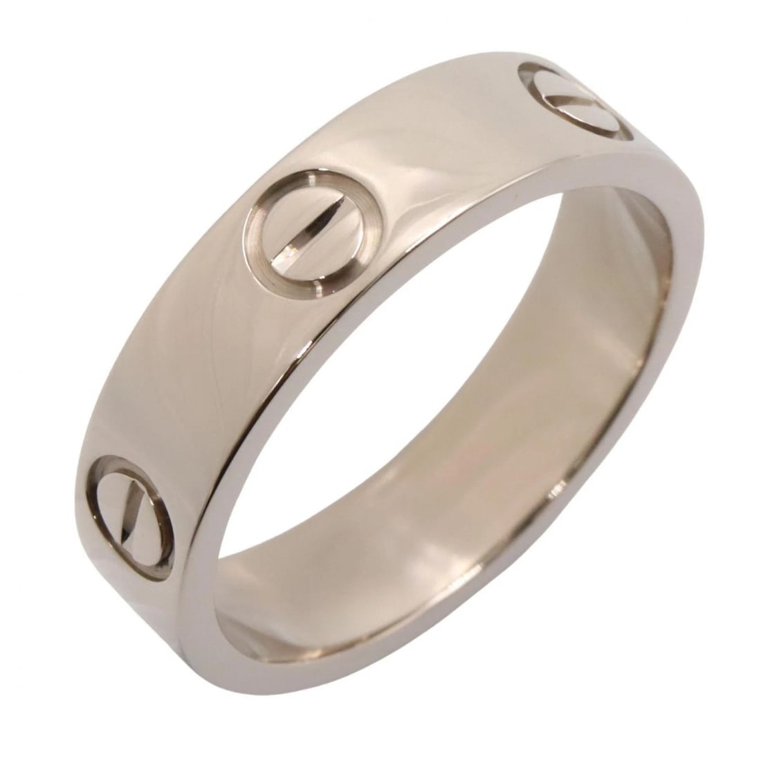 CARTIER LOVE RING 18KWG WHITE GOLD: CARTIER Love Ring 18KWG White Gold Brand: CARTIER Type/Style: Ring Material: K18WG?White Gold?, Color: Silver Size: US size 7.5 Accessories: None Accessories Notice: When purchasing pre-owned goods,
