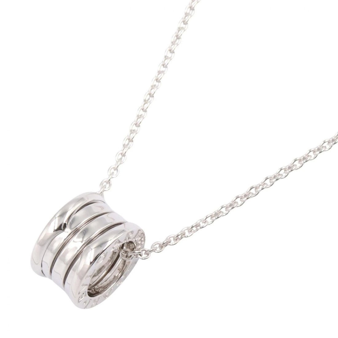BVLGARI B-ZERO1 NECKLACE PENDANT 18KWG: BVLGARI B-zero1 Necklace Pendant 18KWG Brand: BVLGARI Type/Style: Necklace Material: K18WG?White Gold?, Color: Silver Size: Size Neck rotation?40.5cm(15.9") Motif W?9mm x H?14mm(0.4" x 0.6") Acces