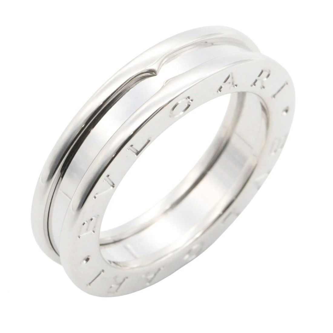 BVLGARI B-ZERO1 RING 1 BAND 18KWG WHITE GOLD: BVLGARI B-zero1 Ring 1 band 18KWG White Gold Brand: BVLGARI Type/Style: Ring Material: K18WG?White Gold?, Color: Silver Size: US size 5.75 Accessories: None Accessories Notice: When purchasing