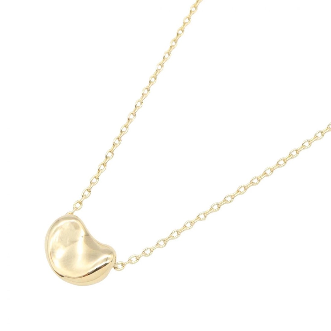 TIFFANY?CO BEAN NECKLACE PENDANT 18K: TIFFANY?CO Bean Necklace pendant 18K Brand: TIFFANY?CO Type/Style: Necklace Material: K18 (Yellow Gold), Color: Gold Size: Size Neck rotation?38cm(15.0") Motif W?70mm x H?7mm(2.8" x 0.3")