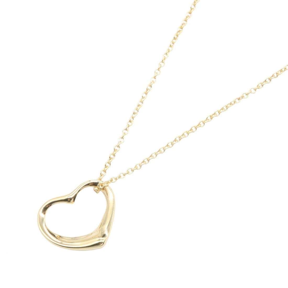 TIFFANY?CO OPEN HEART SMALL NECKLACE PENDANT: TIFFANY?CO Open Heart Small Necklace Pendant Brand: TIFFANY?CO Type/Style: Necklace Material: K18 (Yellow Gold), Color: Gold Size: Size Neck rotation?40.5cm(15.9") Motif W?14mm x H?12mm(0.6" x 0.5")