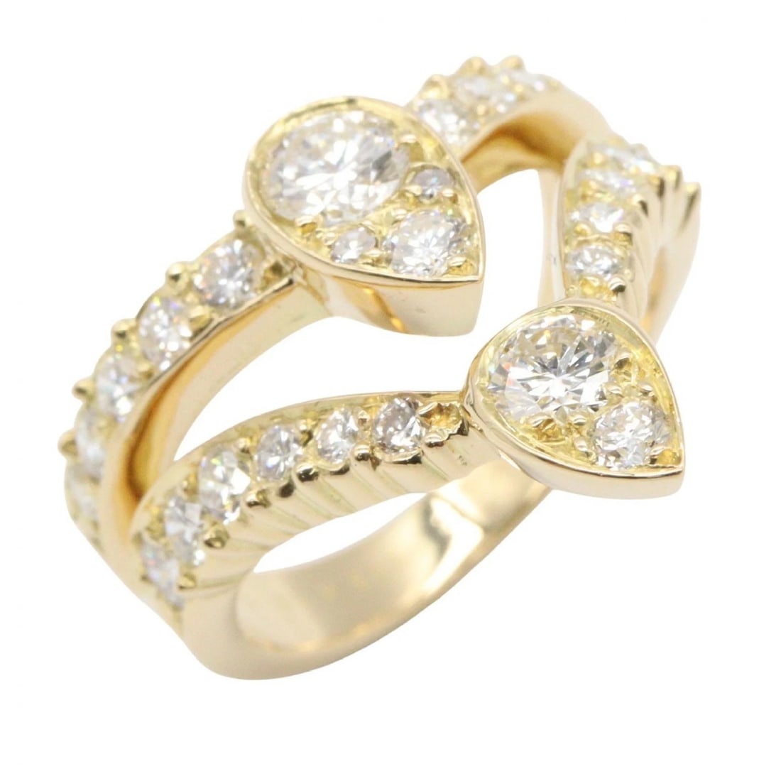 VAN CLEEF & ARPELS DIAMOND RING 18KYG: Van Cleef & Arpels Diamond Ring 18KYG Brand: Van Cleef & Arpels Type/Style: Ring Material: K18 (Yellow Gold), Color: Gold Size: US size 4 Accessories: None Accessories Notice: When purchas