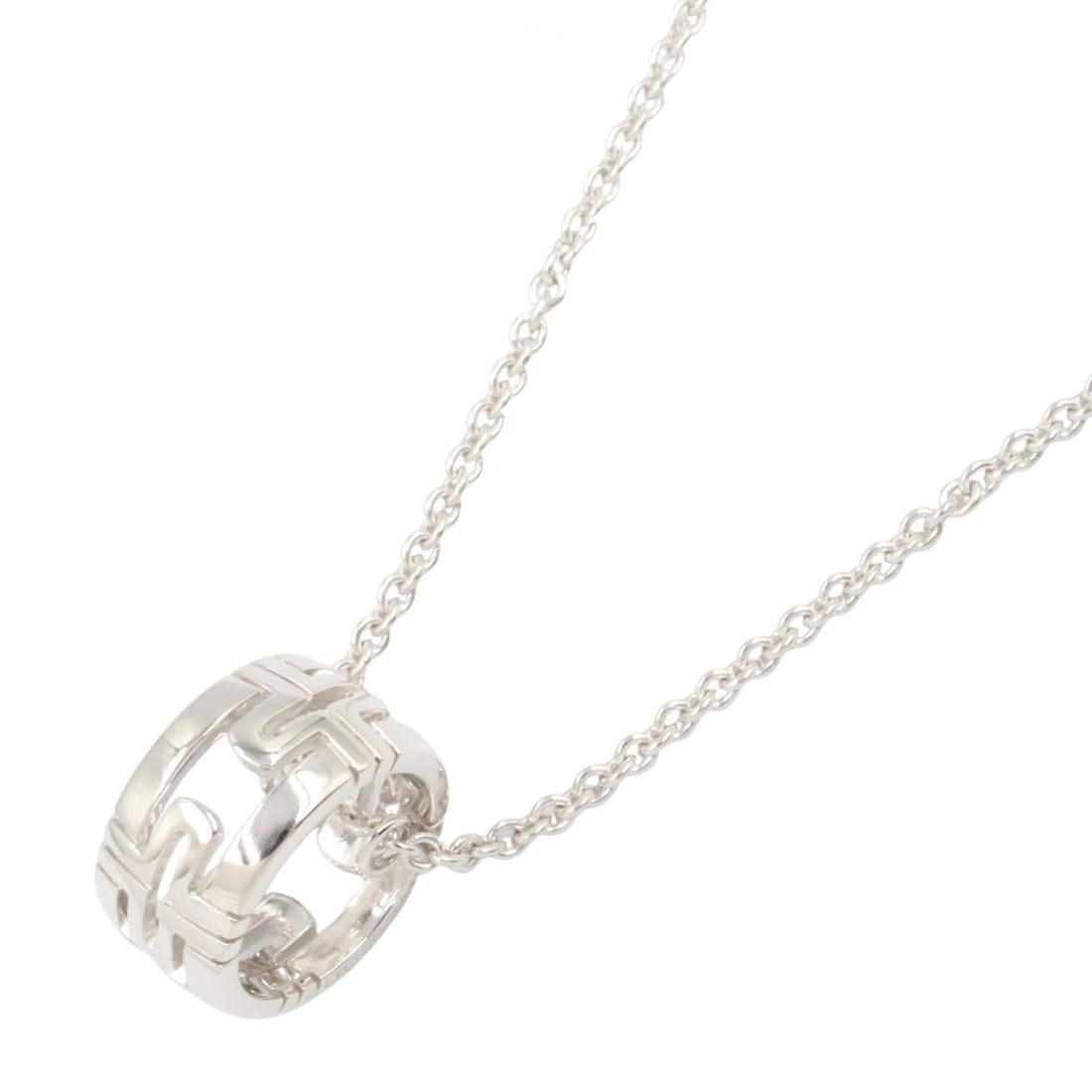 BVLGARI PARENTESI NECKLACE PENDANT: BVLGARI Parentesi Necklace Pendant Brand: BVLGARI Type/Style: Necklace Material: K18WG?White Gold?, Color: Silver Size: Size Neck rotation?38~45cm(15.0") Motif W?8mm x H?15mm(0.3" x 0.6")
