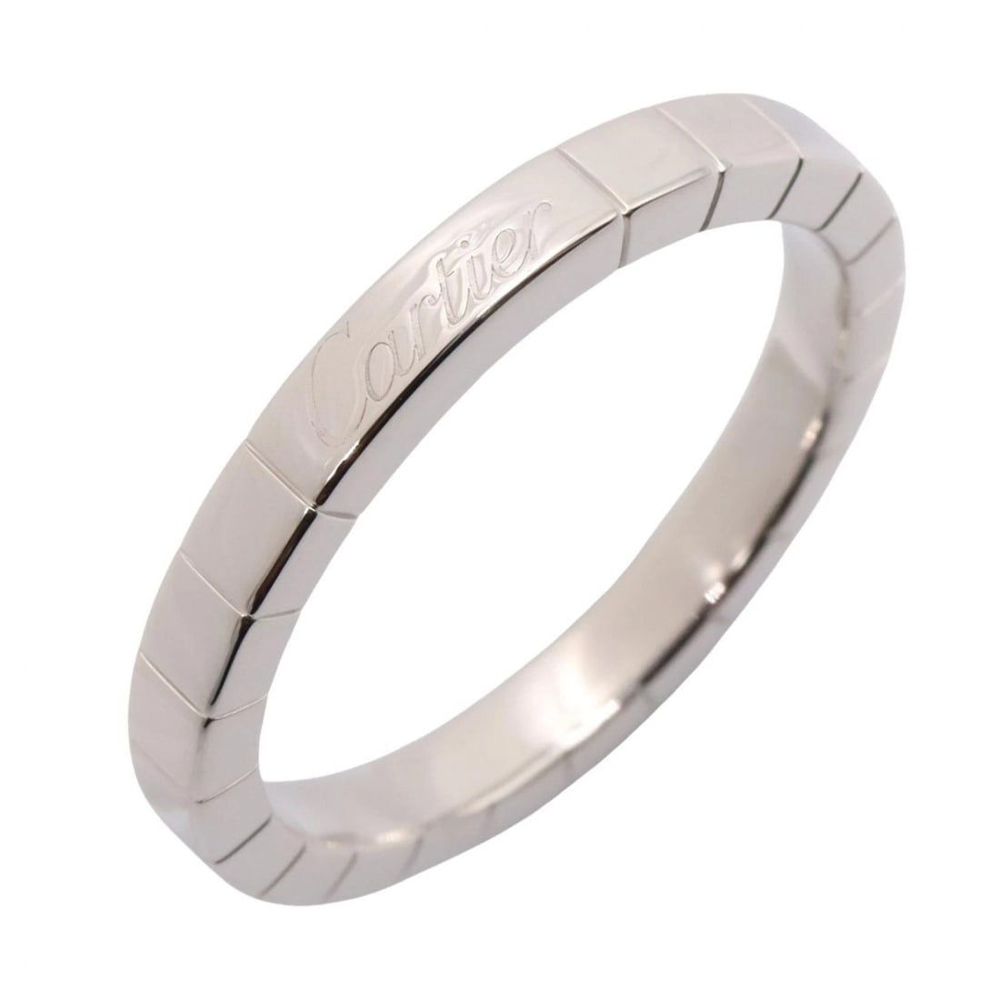 CARTIER LANIERES RING 18KWG WHITE: CARTIER Lanieres Ring 18KWG White Brand: CARTIER Type/Style: Ring Material: K18WG?White Gold?, Color: Silver Size: US size 9 Accessories: None Accessories Notice: When purchasing pre-owned