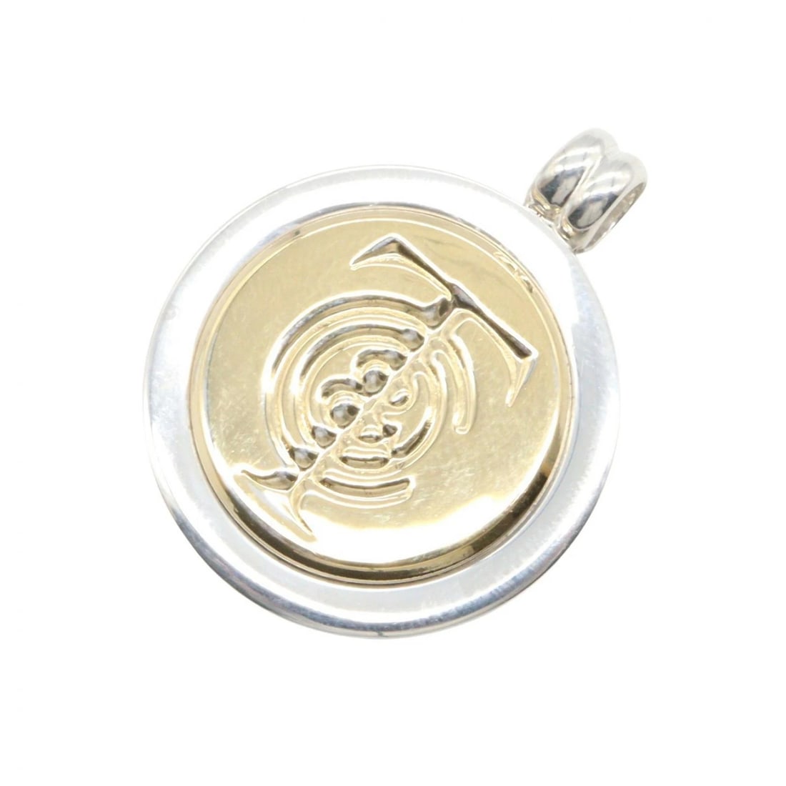 TIFFANY?CO T&C PENDANT TOP 18KYG: TIFFANY?CO T&C Pendant Top 18KYG Brand: TIFFANY?CO Type/Style: Pendant top Material: K18 (Yellow Gold), Color: Gold Size: Size 30mm x 25mm(1.2" x 1.0") Accessories: None Accessories Notice