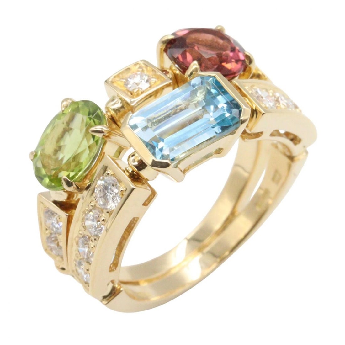 BVLGARI ALLEGRA PRECIOUS RING 18KYG PERIDOT (1 of 4)