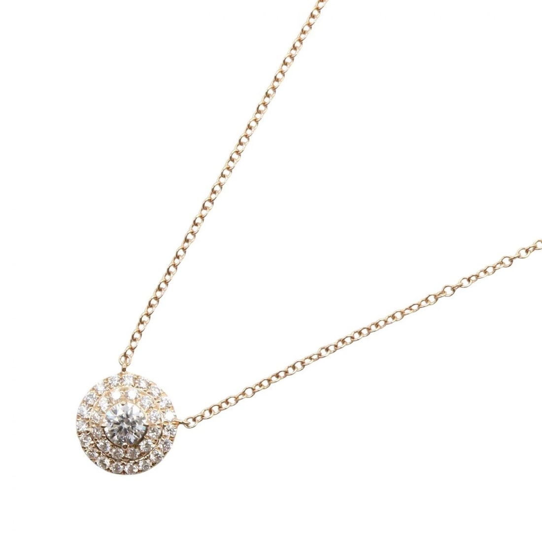 TIFFANY?CO SOLESTE DIAMOND NECKLACE PENDANT: TIFFANY?CO Soleste Diamond Necklace Pendant Brand: TIFFANY?CO Type/Style: Necklace Material: K18PG?Rose Gold?, Color: Gold Size: Size Neck rotation?41cm(16.1") Motif W?8mm x H?8mm(0.3" x 0.3") Acc