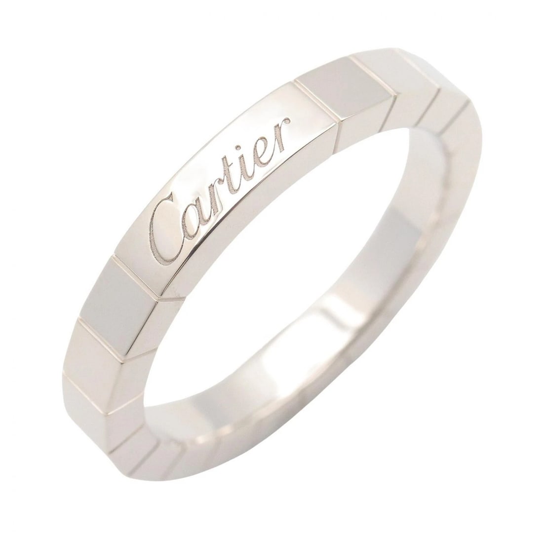 CARTIER LANIERES R RING 18KWG WHITE GOLD: CARTIER Lanieres R Ring 18KWG White Gold Brand: CARTIER Type/Style: Ring Material: K18WG?White Gold?, Color: Silver Size: US size 7 Accessories: None Accessories Notice: When purchasing pr