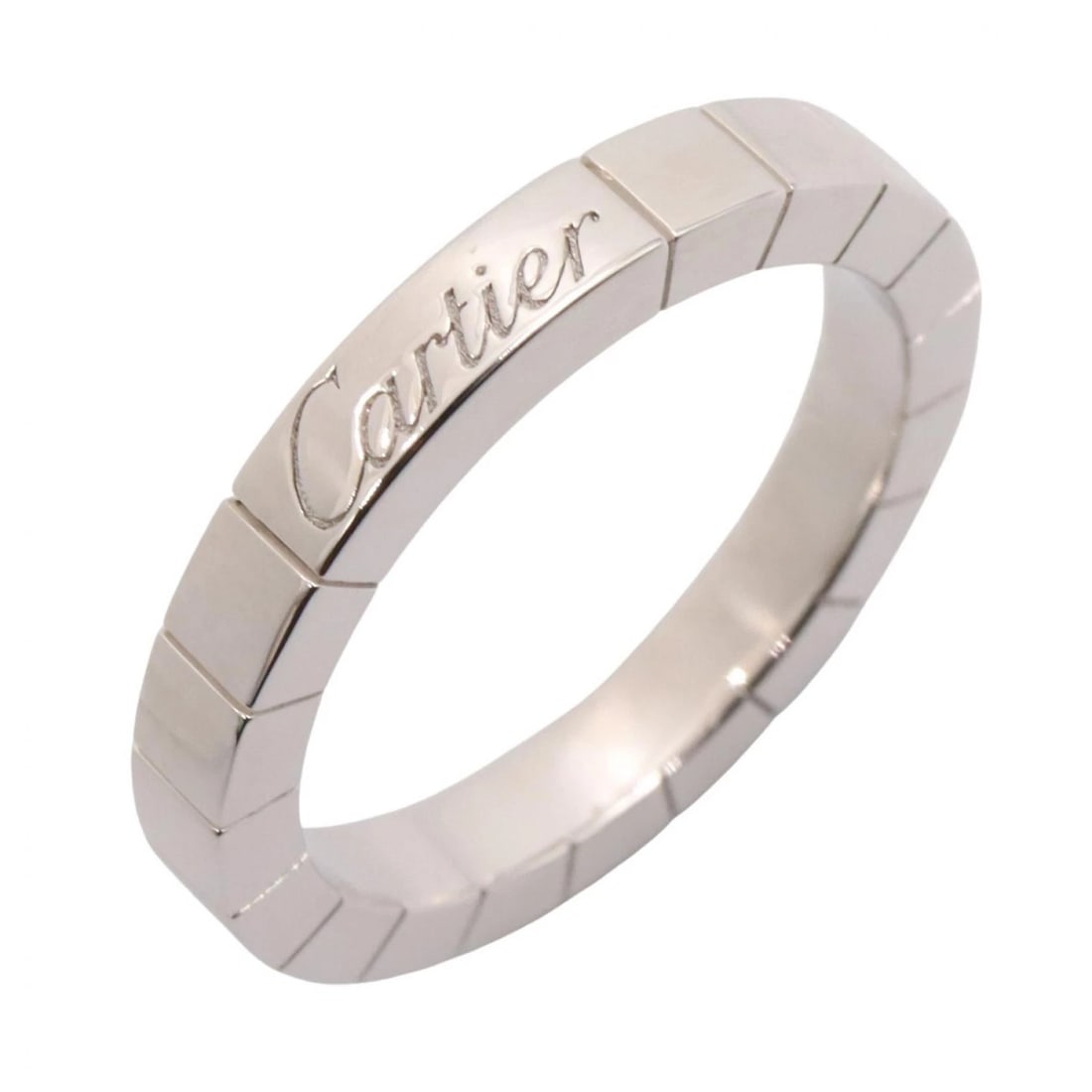 CARTIER LANIERES RING 18KWG WHITE GOLD: CARTIER Lanieres Ring 18KWG White Gold Brand: CARTIER Type/Style: Ring Material: K18WG?White Gold?, Color: Silver Size: US size 5.25 Accessories: None Accessories Notice: When purchasing p
