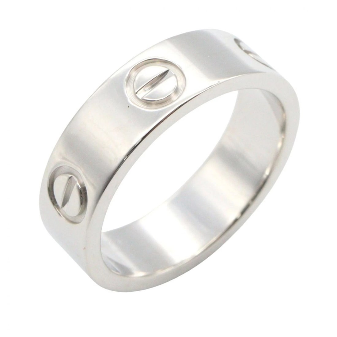 CARTIER LOVE RING 18KWG WHITE GOLD: CARTIER Love Ring 18KWG White Gold Brand: CARTIER Type/Style: Ring Material: K18WG?White Gold?, Color: Silver Size: US size 5.75 Accessories: None Accessories Notice: When purchasing pre-owned goods,