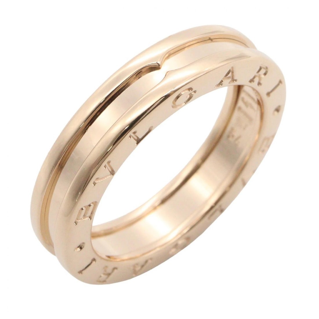 BVLGARI B-ZERO1 RING 1 BAND 18KPG: BVLGARI B-zero1 Ring 1 band 18KPG Brand: BVLGARI Type/Style: Ring Material: K18PG?Rose Gold?, Color: Gold Size: 6.25 - 6.5 US Accessories: None Accessories Notice: When purchasing pre-owned goods,