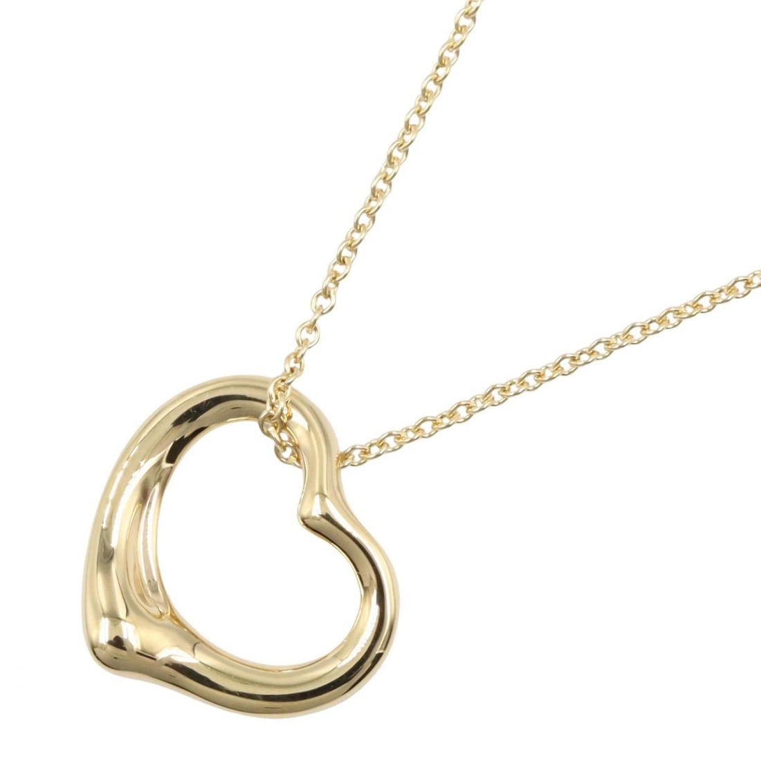 TIFFANY?CO OPEN HEART NECKLACE PENDANT: TIFFANY?CO Open Heart Necklace Pendant Brand: TIFFANY?CO Type/Style: Necklace Material: K18 (Yellow Gold), Color: Gold Size: Size Neck rotation?40.5cm(15.9") Motif W?15mm x H?14mm(0.6" x 0.6") Acc