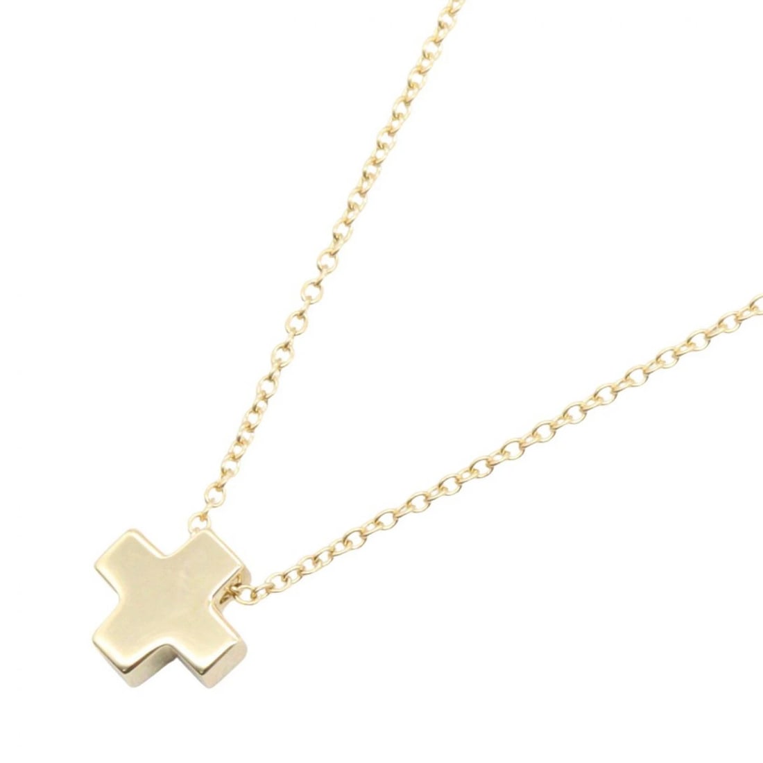 TIFFANY?CO ROMAN CROSS NECKLACE PENDANT: TIFFANY?CO Roman Cross Necklace Pendant Brand: TIFFANY?CO Type/Style: Necklace Material: K18 (Yellow Gold), Color: Gold Size: Size Neck rotation?40.5cm(15.9") Motif W?8mm x H?8mm(0.3" x 0.3")