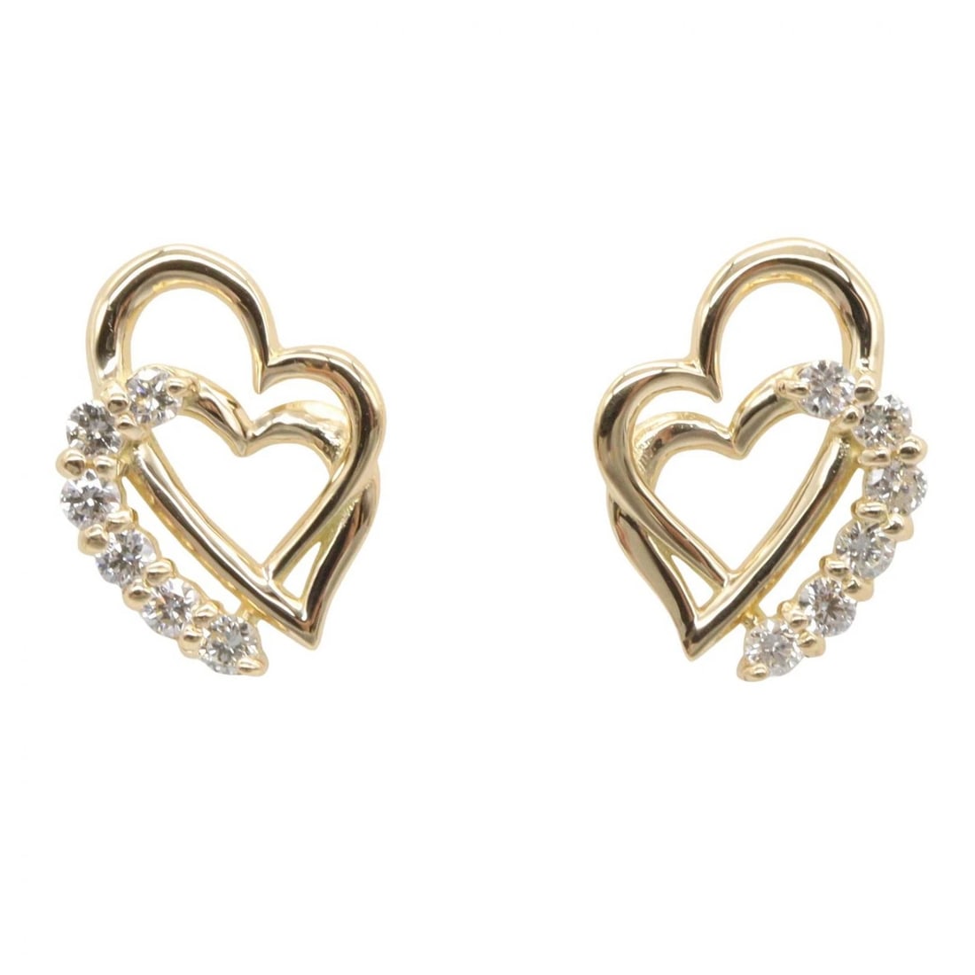 JEWELRY DIAMOND PIERCED EARRINGS 18KYG: JEWELRY Diamond Pierced earrings 18KYG Brand: JEWELRY Type/Style: Pierced earrings Material: K18 (Yellow Gold), Color: Gold Size: Size 12mm x 9mm(0.5" x 0.4") Accessories: None Accessories Notice: