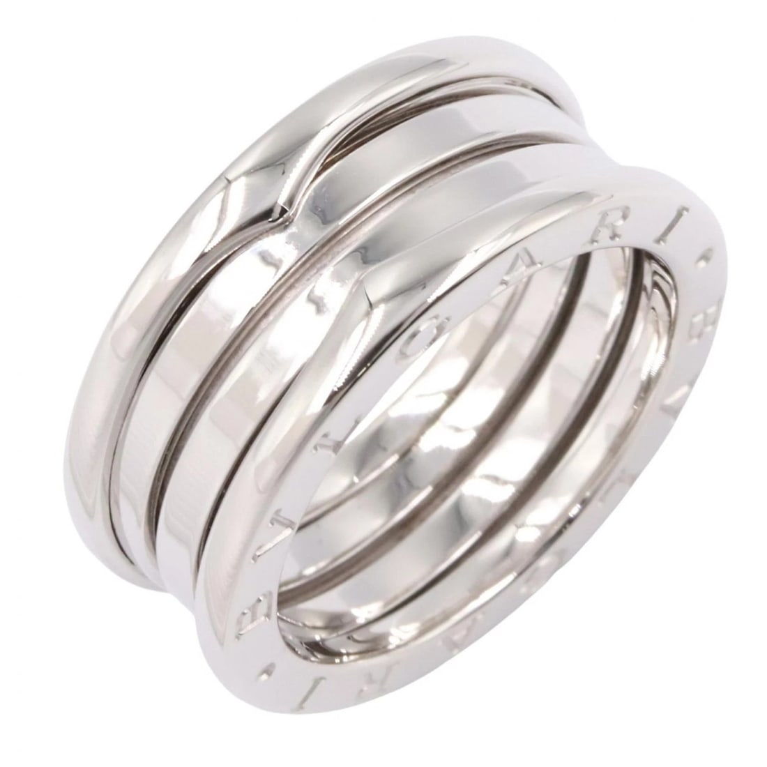 BVLGARI RING 18KWG WHITE GOLD: BVLGARI Ring 18KWG White Gold Brand: BVLGARI Type/Style: Ring Material: K18WG?White Gold?, Color: Silver Size: 7.75 - 8 US Accessories: None Accessories Notice: When purchasing pre-owned goods,