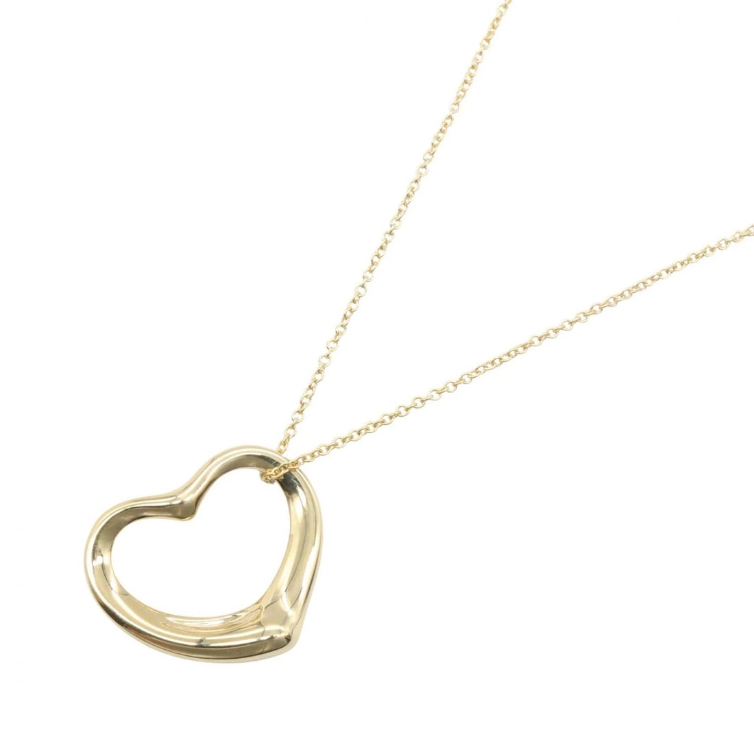 TIFFANY?CO OPEN HEART NECKLACE PENDANT: TIFFANY?CO Open Heart Necklace Pendant Brand: TIFFANY?CO Type/Style: Necklace Material: K18 (Yellow Gold), Color: Gold Size: Size Neck rotation?41cm(16.1") Motif W?21mm x H?18mm(0.8" x 0.7") Acces