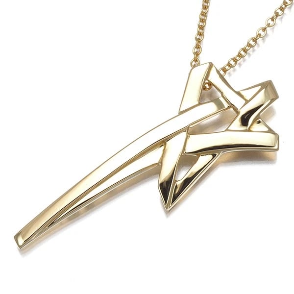 TIFFANY&CO. NECKLACE SHOOTING STAR 18K 750 YELLOW GOLD: Tiffany&Co. Necklace Shooting Star 18K 750 Yellow Gold Brand: Tiffany & Co. Type/Style: Necklace Material: 18K / 750 / Yellow Gold, Color: Yellow Gold Size: Necklace length: 40cm Pendant size: 33.6 x