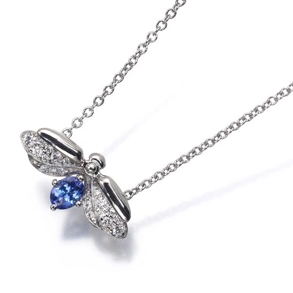 TIFFANY&CO. NECKLACE TANZANITE DIAMOND PAPER FLOWERS FIREFLY 950 PLATINUM: Tiffany&Co. Necklace Tanzanite Diamond Paper Flowers Firefly 950 Platinum Brand: Tiffany & Co. Type/Style: Necklace Material: 950/ Platinum, Main Stone Natural Color: Silver Size: Necklace length: 40c