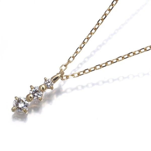 MIKIMOTO NECKLACE DIAMOND 18K 750 YELLOW GOLD: Mikimoto Necklace Diamond 18K 750 Yellow Gold Brand: MIKIMOTO Type/Style: Necklace Material: 18K/ 750 Yellow Gold, Main Stone Natural Color: Yellow Gold Size: Necklace length: 39cm Pendant size: 14.2 