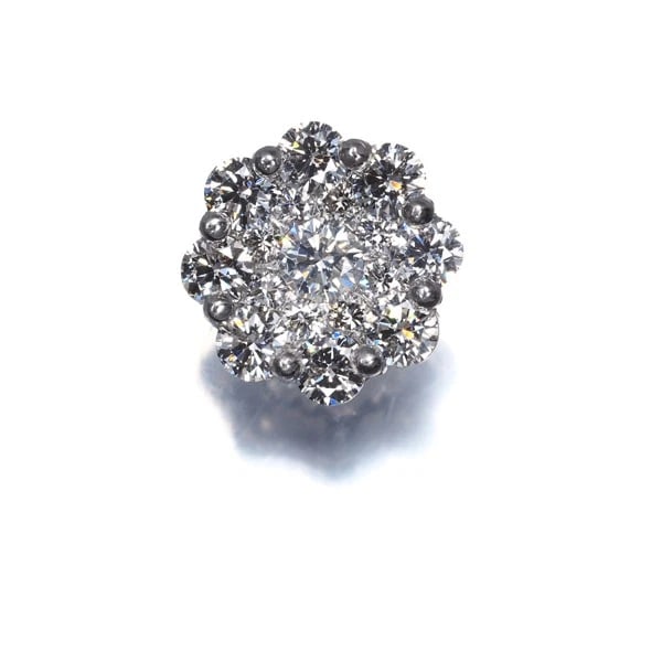 DIAMOND FLOWER PENDANT 900 PLATINUM (1 of 3)