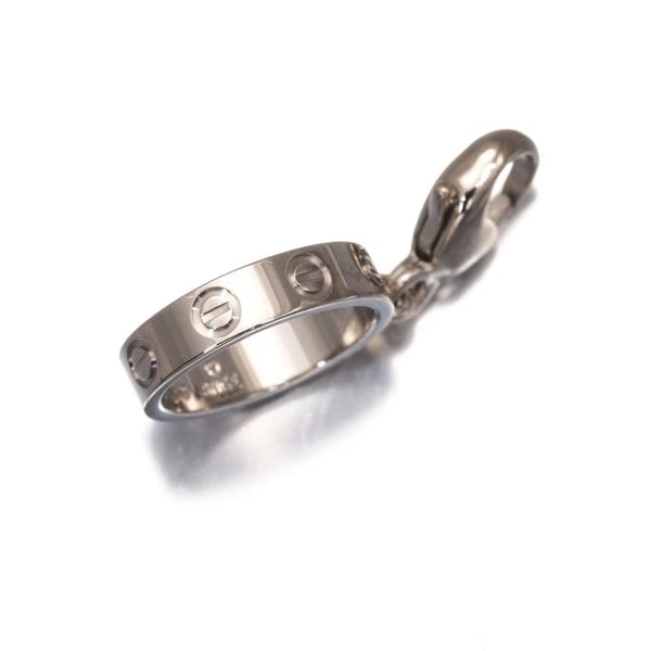 CARTIER PENDANT LOVE CHARM 18K 750 WHITE GOLD: Cartier Pendant Love Charm 18K 750 White Gold Brand: Cartier Type/Style: Pendant Material: 18K /750 White Gold, Color: White Gold Size: Design size: 11.0 x 2.6mm Total length of the pendant including 