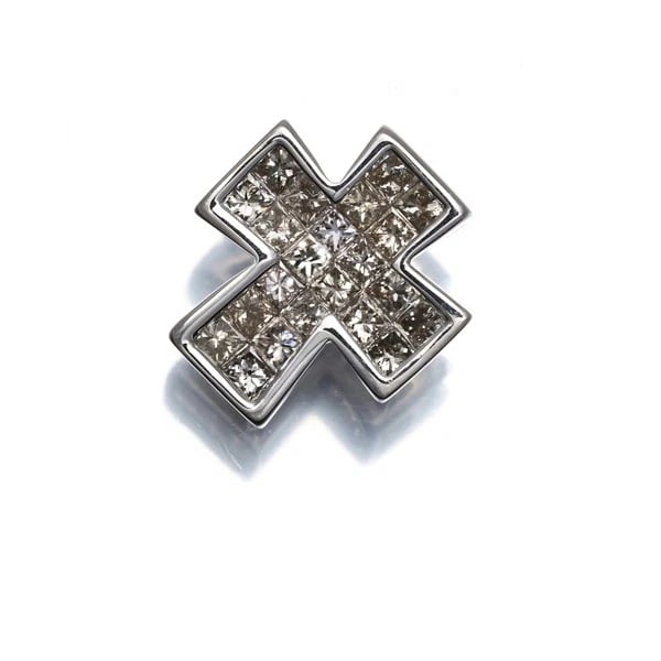 LES ESSENTIELLES PENDANT LIGHT BROWN DIAMOND: LES ESSENTIELLES Pendant Light Brown Diamond Brand: LES ESSENTIELLES Type/Style: Pendant Material: 18K/ 750 White Gold, Main Stone Natural Color: White Gold Size: Design size: 12.3 x 11.0mm Bail inner