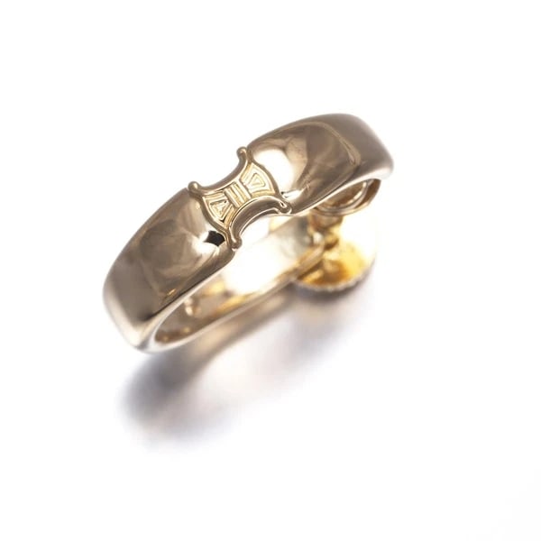 CELINE SINGLE EARRING HOOP 18K 750 YELLOW GOLD: CELINE Single Earring Hoop 18K 750 Yellow Gold Brand: CELINE Type/Style: Earrings Material: 18K /750 Yellow Gold, Color: Yellow Gold Size: Design size: length 14.8 x width 15.7 x thickness 4.0mm A