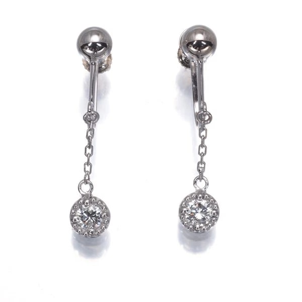 DIAMOND SOLITAIRE MILGRAIN DROP EARRINGS 18K WG/14K WG: Diamond Solitaire Milgrain Drop Earrings 18K WG/14K WG Brand: Unbranded Type/Style: Earring Material: 18K/ WG/14K WG, Main Stone Natural Color: White Gold Size: Design size: 21.3 x 4.6mm Accessories: