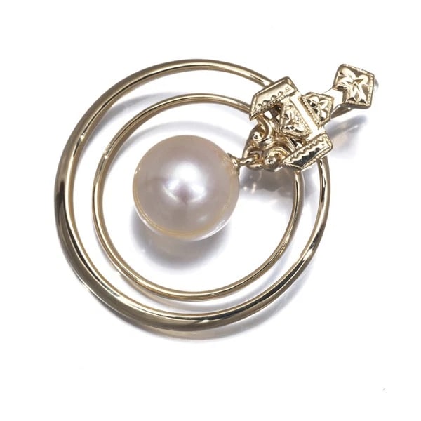 MIKIMOTO PENDANT AKOYA PEARL SOLITAIRE CIRCLE DROP 14K YG: Mikimoto Pendant Akoya Pearl Solitaire Circle Drop 14K YG Brand: MIKIMOTO Type/Style: Pendant Material: 14K / 585 / Yellow Gold, Main Stone Cultured Color: Yellow Gold Size: Design size: 26.7 x