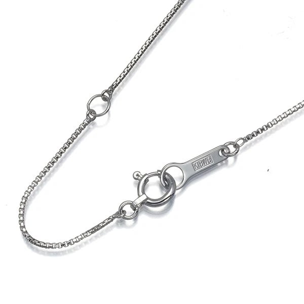 BOX CHAIN NECKLACE 18K 750 WHITE GOLD: Box Chain Necklace 18K 750 White Gold Brand: Unbranded Type/Style: Necklace Material: 18K/ 750 White Gold, Color: White Gold Size: Necklace length: 36 / 40cm Necklace width: 0.7mm Clasp width: 3.6mm