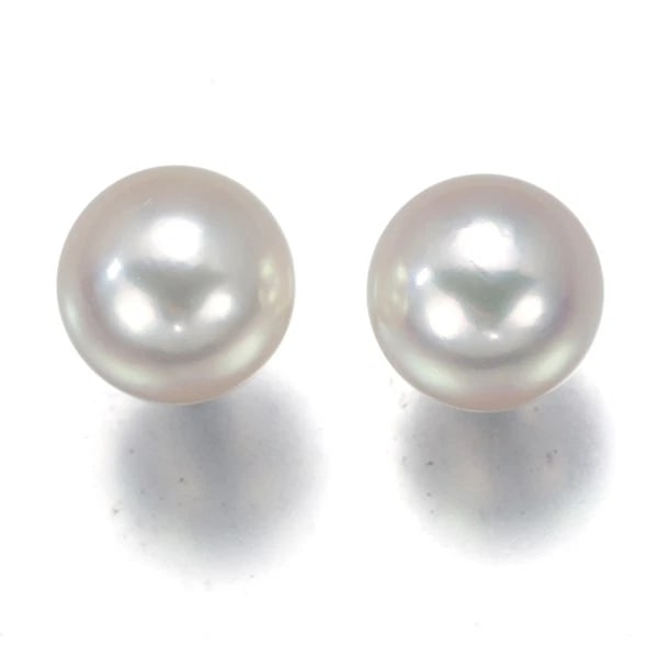 MIKIMOTO EARRINGS AKOYA PEARL SOLITAIRE 18K 750 WHITE GOLD (1 of 3)