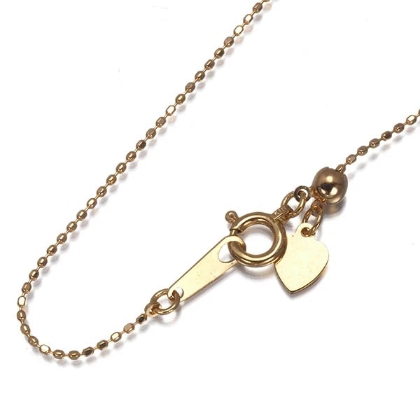 CUT BALL BEAD CHAIN NECKLACE 18K 750 ROSE GOLD: Cut Ball Bead Chain Necklace 18K 750 Rose Gold Brand: Unbranded Type/Style: Necklace Material: 18K /750 Rose Gold, Color: Rose Gold Size: Necklace length: 45cm Adjustable to short length with an exten
